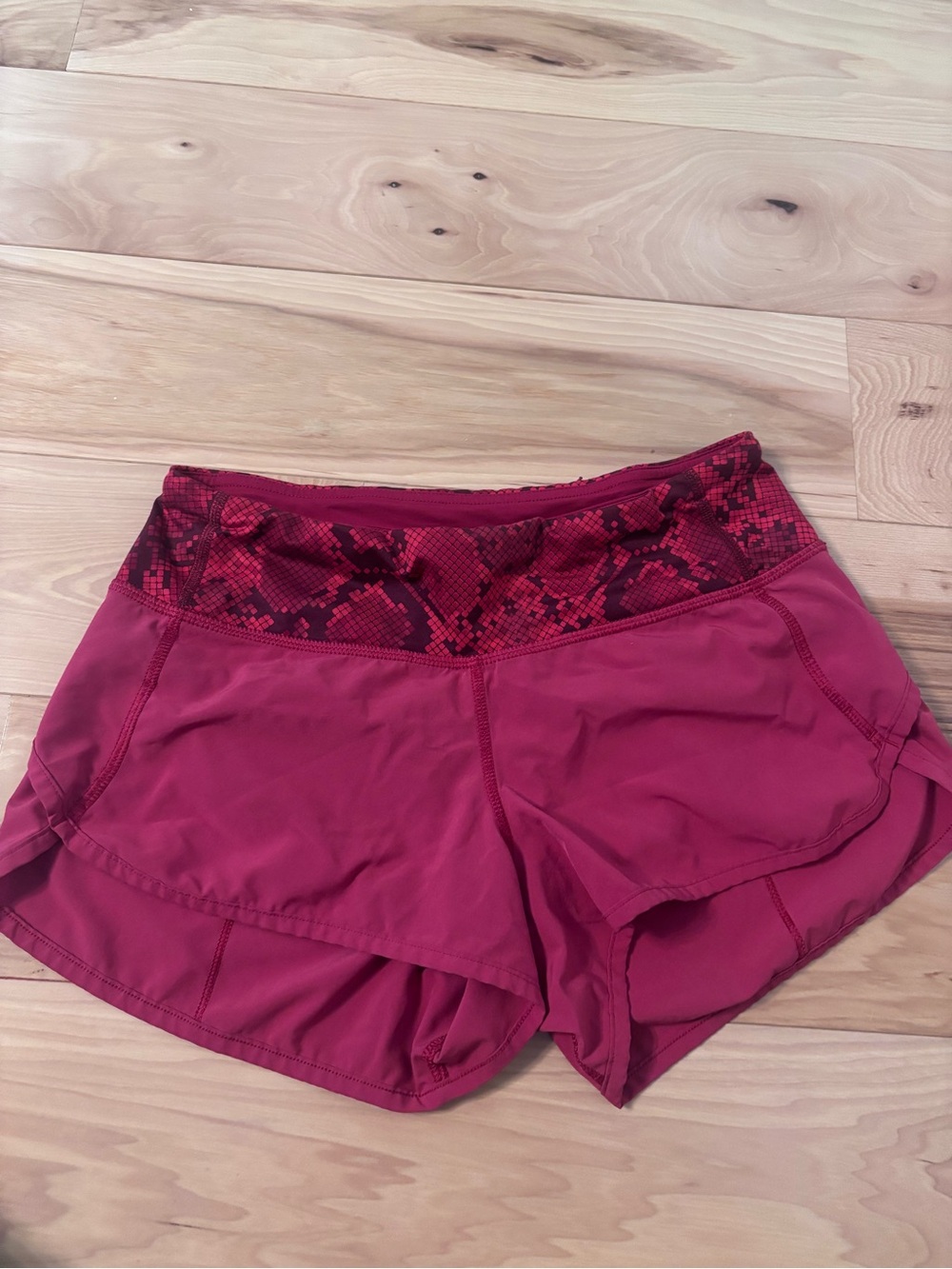 Berry Red Lululemon Athletic Shorts